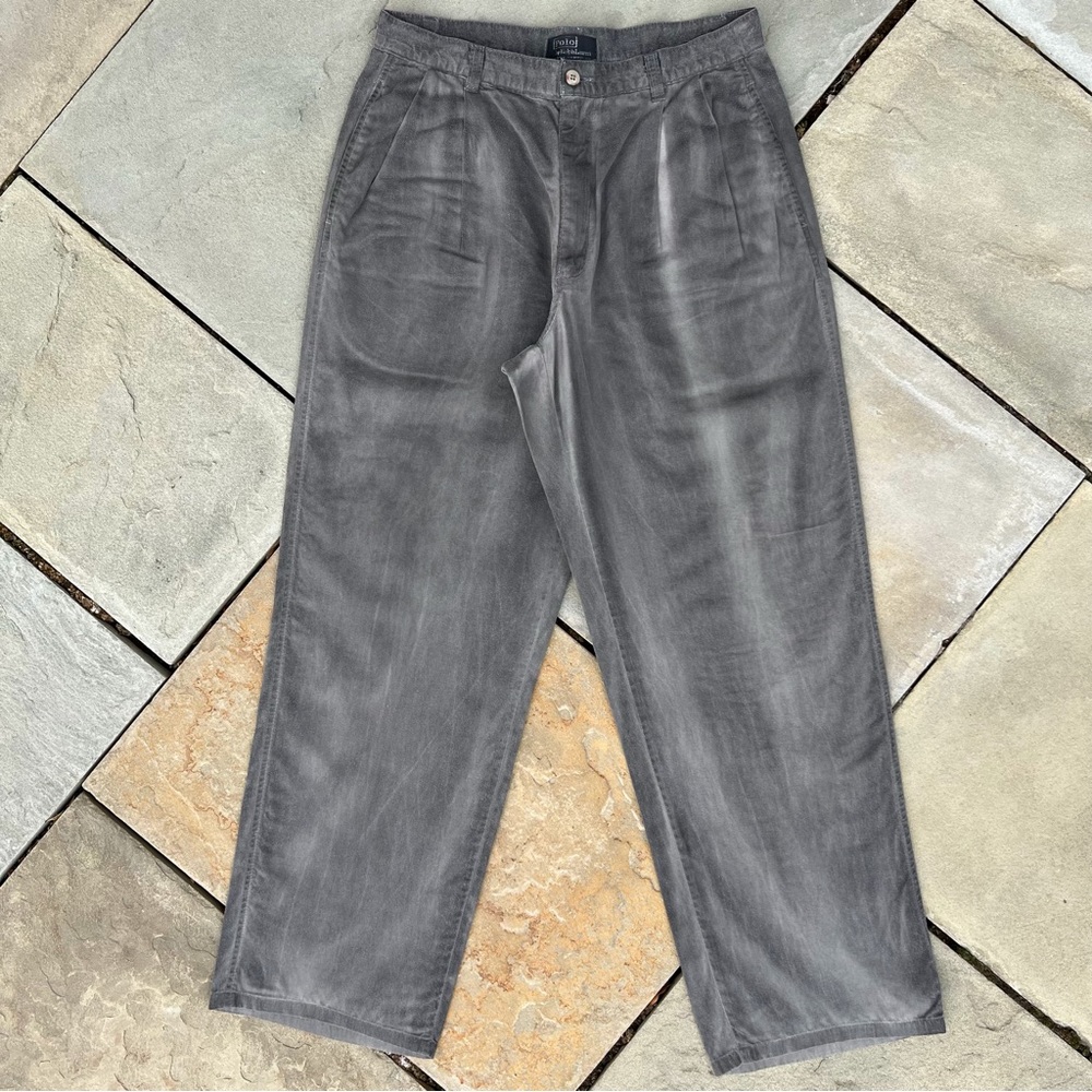 Vintage 80s Upcycled Single Stitch Pleated Polo Ralph Lauren Pants